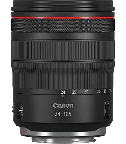 Teleobjetivo Canon RF 70-200mm f2.8 L IS USM en posición extendida, mostrando su innovador diseño compacto, anillos de zoom y enfoque, y collar para trípode